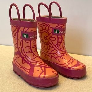 Oakiwear Rain boots toddler GUC pink